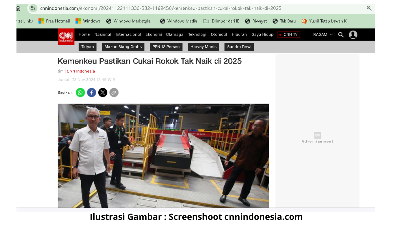 Ilutrasi Gambar Screenshoot cnnindonesia.com